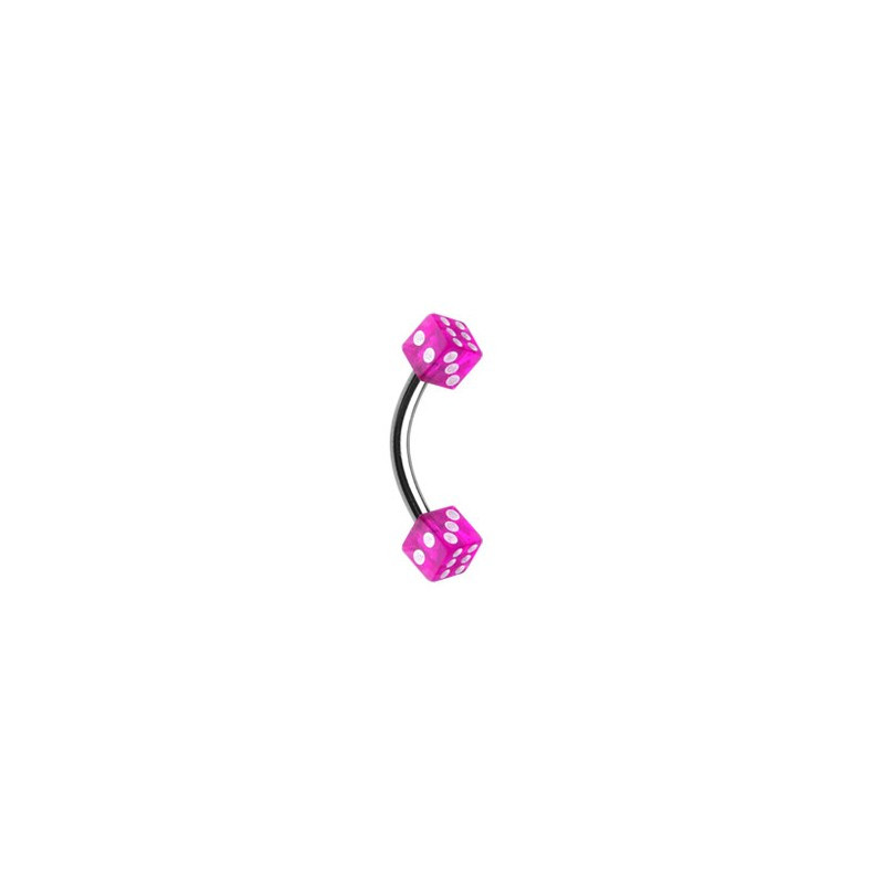 Piercing arcade 8 mm anodisé rose