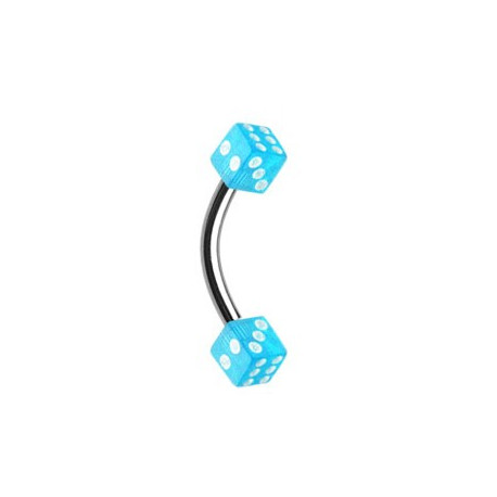 Piercing arcade 8mm avec dés à jouer bleu clair Sapin Piercing arcade2,49 €