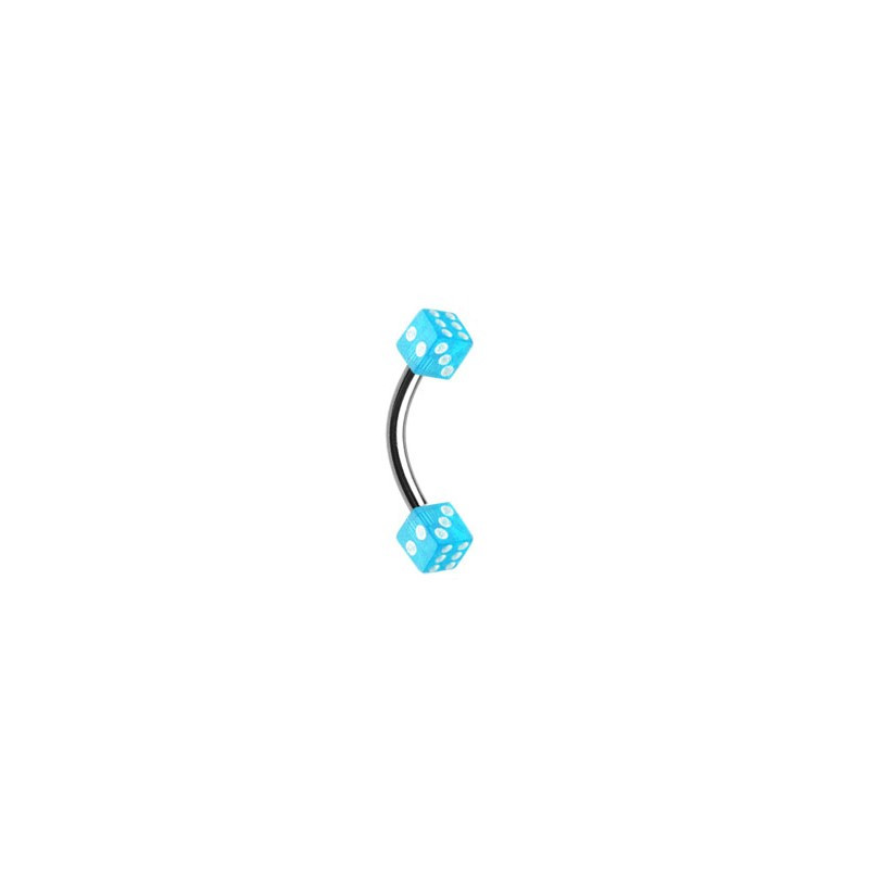 Piercing arcade 8mm avec dés à jouer bleu clair Sapin Piercing arcade2,49 €