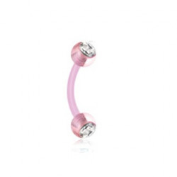 Piercing arcade 8 mm anodisé rose