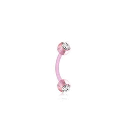 Piercing arcade 8mm flexible rose avec boules Zas Piercing arcade2,95 €