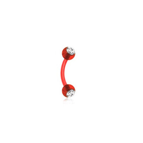 Piercing arcade 8mmm flexible rouge avec boules Asy Piercing arcade2,95 €