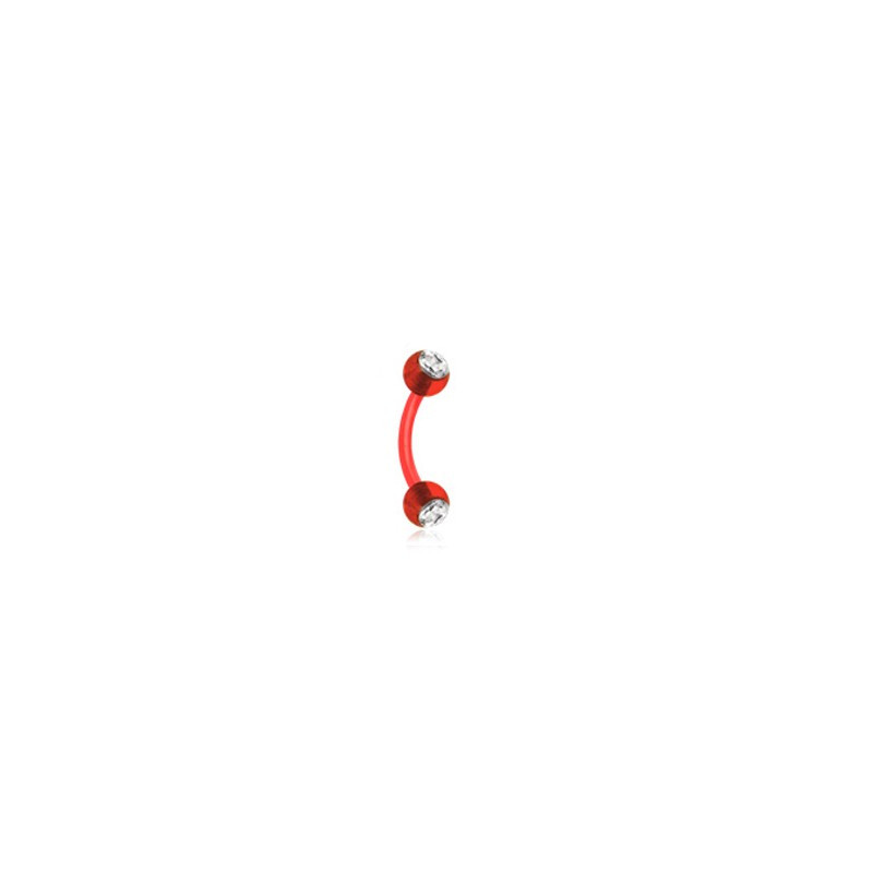 Piercing arcade 8mmm flexible rouge avec boules Asy Piercing arcade2,95 €