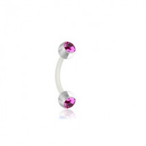 Piercing arcade 8 mm anodisé rose