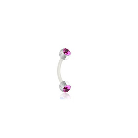 Piercing arcade 8 mm anodisé rose