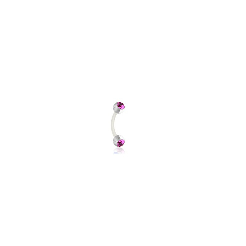 Piercing arcade 8 mm anodisé rose