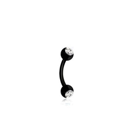 Piercing arcade 8mm flexible noir blanc avec boules Piercing arcade2,95 €