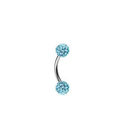 Piercing arcade 8mm avec boules bleu aqua Yate Piercing arcade6,90 €