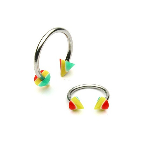 Piercing fer à cheval 10mm et pointes rasta Cat Piercing oreille2,99 €