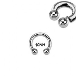 Piercing arcade 8 mm anodisé rose