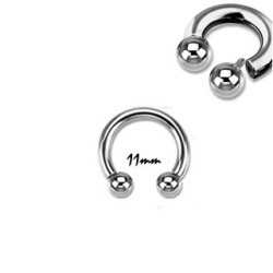 Piercing fer à cheval 11 x 1,6mm et boules Ryd Piercing oreille3,60 €