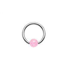 Piercing arcade 8 mm anodisé rose