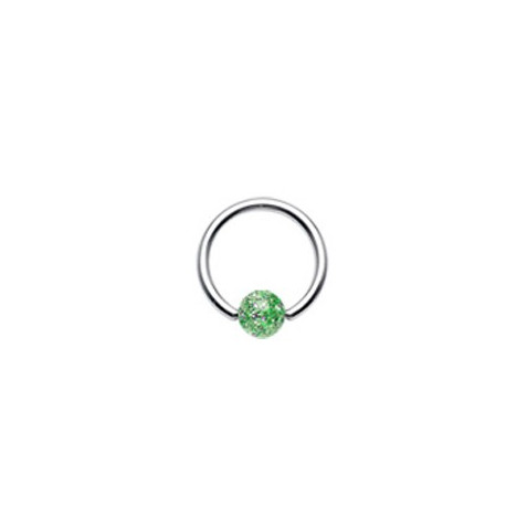 Piercing anneau 10 x 1,2mm boule verte Bac Piercing oreille2,99 €