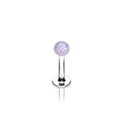 Piercing labret lèvre boule violette pailletée Veza Piercing labret1,75 €