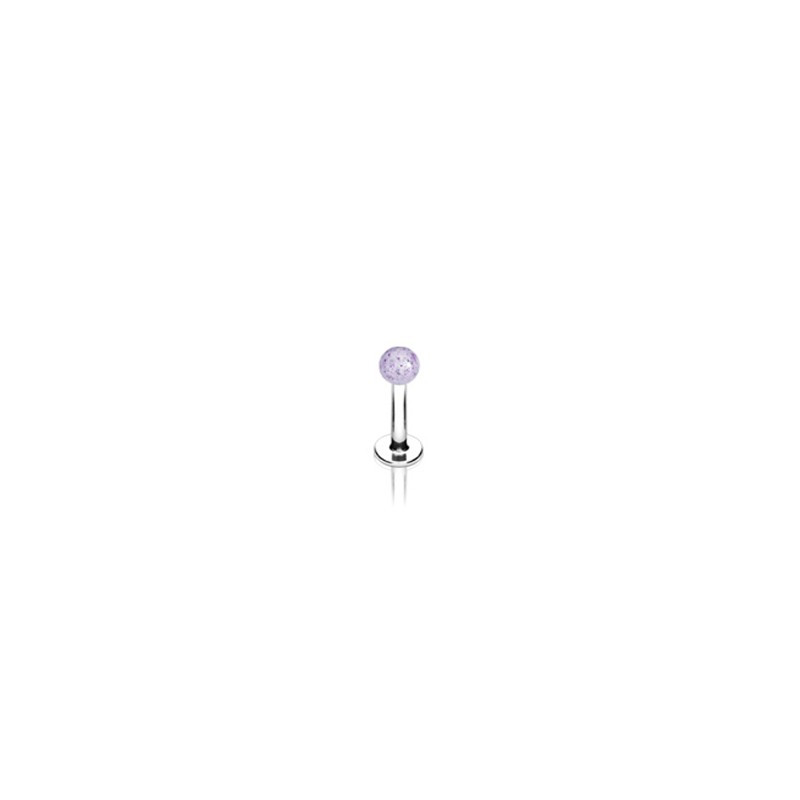 Piercing labret lèvre boule violette pailletée Veza Piercing labret1,75 €