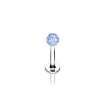 Piercing labret lèvre boule bleu pailletée Gazot Piercing labret1,75 €
