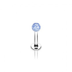 Piercing labret lèvre boule bleu pailletée Gazot Piercing labret1,75 €