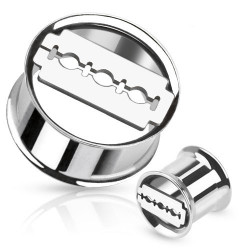 Piercing tunnel acier et lame de rasoir 12mm Qas Piercing oreille5,99 €