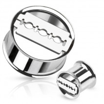 Piercing tunnel acier et lame de rasoir 14mm Qus Piercing oreille6,49 €