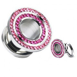 Piercing tunnel en zirconium rose 4mm Nuy Piercing oreille6,49 €