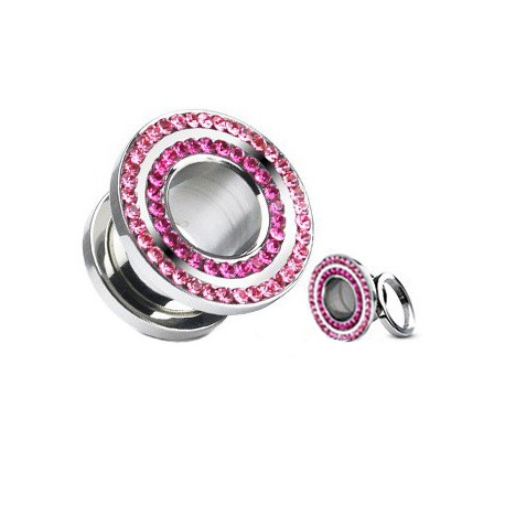Piercing arcade 8 mm anodisé rose