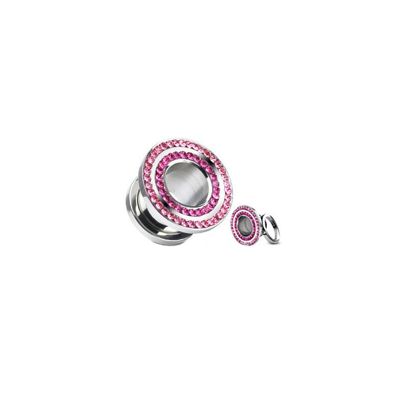 Piercing arcade 8 mm anodisé rose