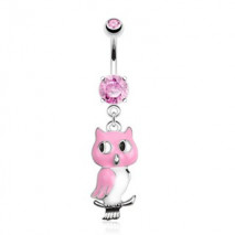 Piercing nombril pendentif hibou rose Koty Piercing nombril6,49 €