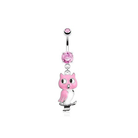 Piercing nombril pendentif hibou rose Koty Piercing nombril6,49 €