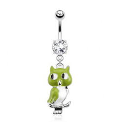 Piercing nombril pendentif hibou vert Kota Piercing nombril6,49 €