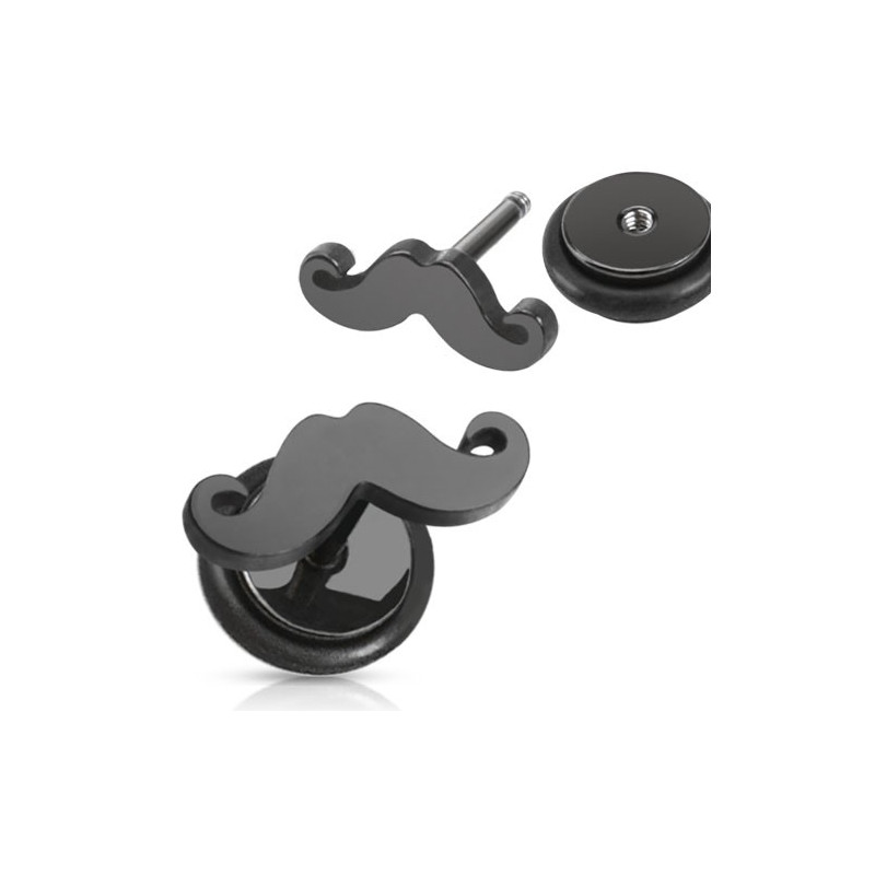 Faux piercing plug oreille moustache noire Oz Faux piercing4,49 €