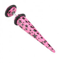 Faux piercing d'oreille avec écarteur rose et étoiles noire Gaf Faux piercing3,49 €