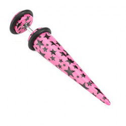 Faux piercing d'oreille avec écarteur rose et étoiles noire Gaf Faux piercing3,49 €