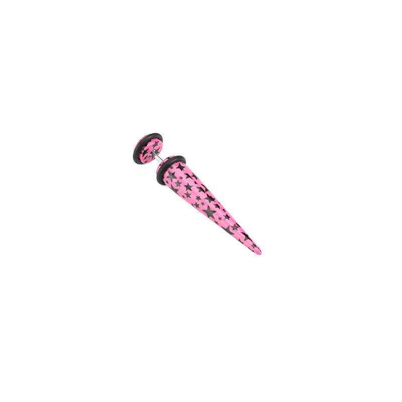 Faux piercing d'oreille avec écarteur rose et étoiles noire Gaf Faux piercing3,49 €
