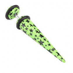 Faux piercing d'oreille avec écarteur vert et étoiles noire Graf Faux piercing3,49 €