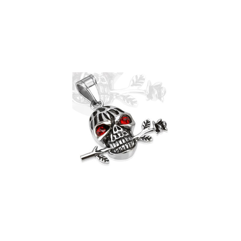 Pendentif tête de mort et fleur en acier Xasy Bijoux12,49 €