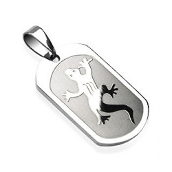 Pendentif plaque acier gravée salamandre Goz Bijoux4,90 €
