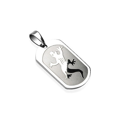 Pendentif plaque acier gravée salamandre Goz Bijoux4,90 €