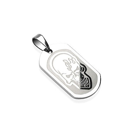 Pendentif plaque gravée avec tête de mort Gyz Bijoux4,90 €
