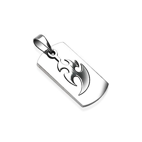 Pendentif plaque acier logo tribal Daz Bijoux4,90 €