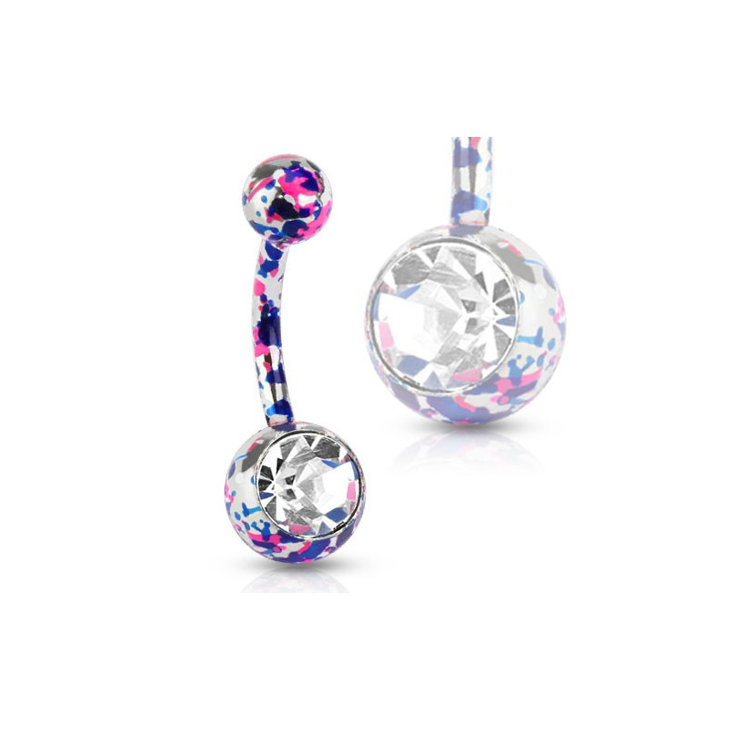 Piercing nombril boule multi taches bleu Syd Piercing nombril4,60 €
