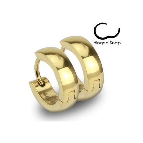 Boucle anneau oreille en acier doré Chuta Bijoux6,85 €