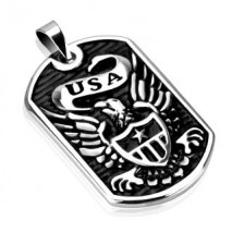 Pendentif plaque acier avec aigle U.S.A Gyraz Bijoux7,85 €