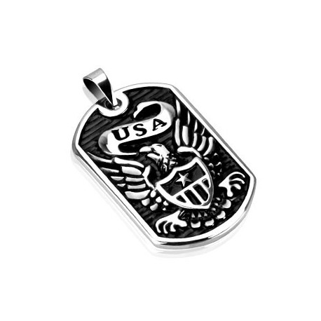 Pendentif plaque acier avec aigle U.S.A Gyraz Bijoux7,85 €