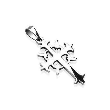 Pendentif croix acier avec motif tribal Luwaz Bijoux4,80 €
