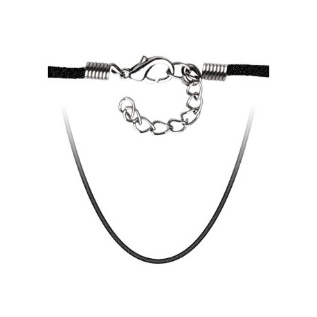 Cordon pendentif noir de 2mm et long 61cm Tex Bijoux3,49 €