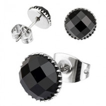 Puces d'oreilles 7mm ronde en onyx noir Lara Bijoux6,50 €