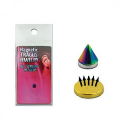 Faux piercing aimanté pointe arc en ciel 3mm Faux piercing4,85 €