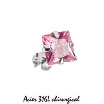 Piercing arcade 8 mm anodisé rose