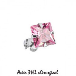 Piercing arcade 8 mm anodisé rose