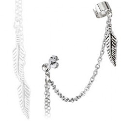 Boucle d'oreille plumes et zirconium blanc Pur Bijoux6,90 €